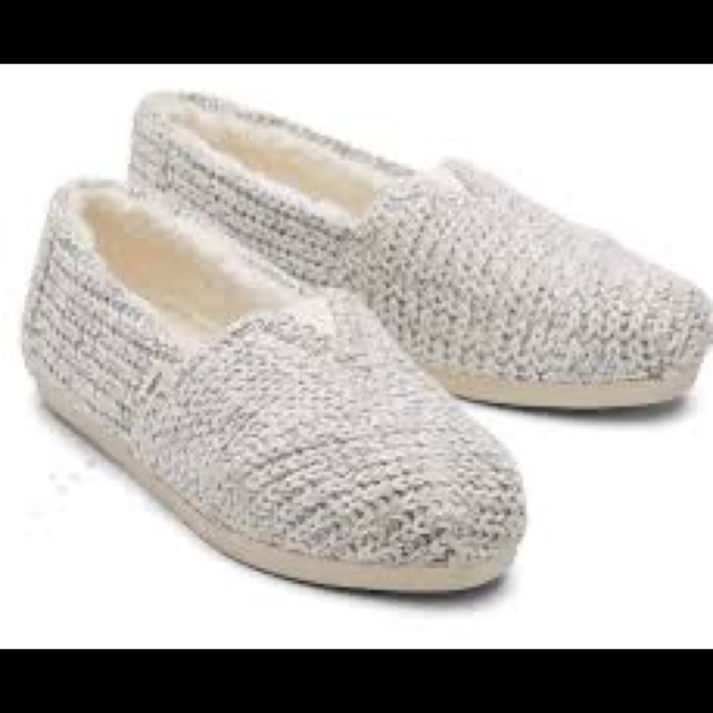 Toms Alpargata sweater knit white/gray NEW